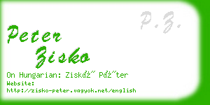 peter zisko business card